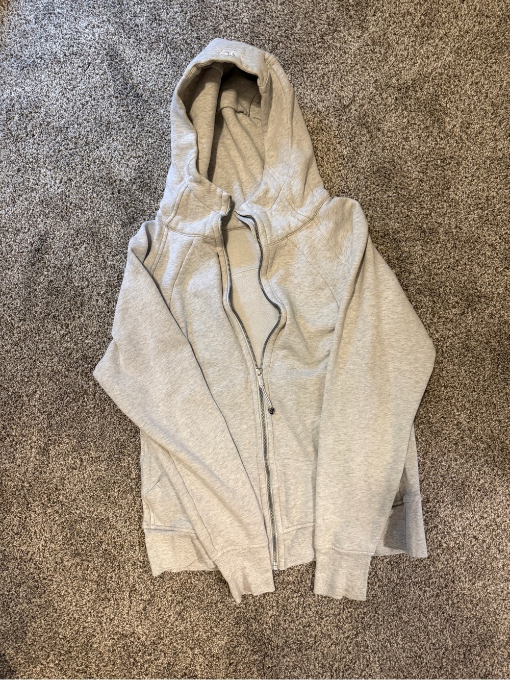 lululemon athletica Light Gray Full-Zip Hoodie